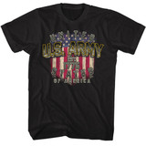 Army and Flag Black T-Shirt