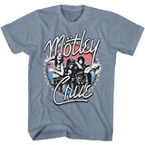 Motley Crue Studded Vintage Indigo Heather T-Shirt