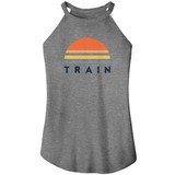 Train Sunset Gray Frost Women's Sleeveless Rocker Tank Top