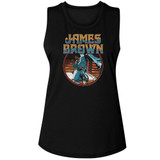 James Brown Kneel Circle Black Women's Muscle Tank Top