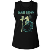 James Brown JB Singing Black Women's Muscle Tank Top
