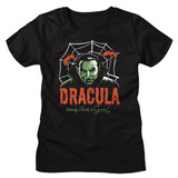 Bela Lugosi Dracula Creepy Web Black Women's T-Shirt