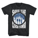 Back to the Future Save Clocktower Charcoal Heather T-Shirt