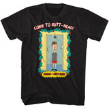 Beavis and Butt-Head Under Mistletoe Black T-Shirt