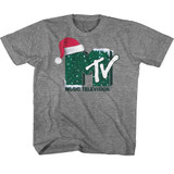 MTV Santa Hat Graphite Heather Youth T-Shirt