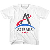 NASA Artemis Program Logo White Youth T-Shirt