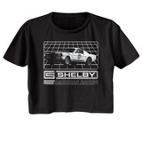 Carroll Shelby Grid Black Women's Festival Cali Crop T-Shirt