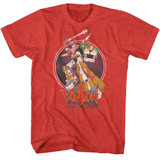 Voltron Space Circle Red Heather T-Shirt