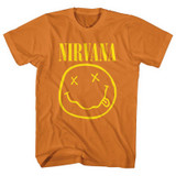 Nirvana Unisex T-Shirt Yellow Smiley Orange