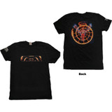 Tool Unisex T-Shirt Flame Spiral (Back & Sleeve Print)