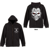 Iron Maiden Unisex Zipped Hoodie Sweatshirt Eddie Axe (Back Print)