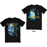 Iron Maiden Unisex T-Shirt Fear of the Dark Oval Eddie Moon (Back Print)