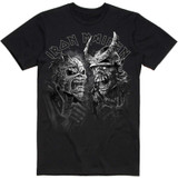 Iron Maiden Unisex T-Shirt Senjutsu Large Grayscale Heads