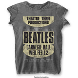 The Beatles Women's T-Shirt Carnegie Hall (Burnout)