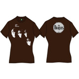 The Beatles Women's T-Shirt With The Beatles (Back Print) Brown