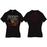 The Beatles Women's T-Shirt Sgt Pepper (Back Print) Black