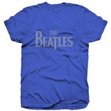 The Beatles Women's T-Shirt Drop T Logo (Diamante) Blue