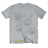 The Beatles Unisex T-Shirt Bubbles Grey
