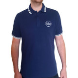 The Beatles Unisex Polo Shirt Drum Logo Navy