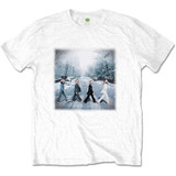 The Beatles Unisex T-Shirt Abbey Christmas White