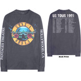 Guns N Roses Unisex Long Sleeve T-Shirt Hollywood Tour (Back & Sleeve Print)