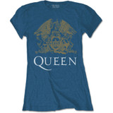 Queen Women's T-Shirt Crest Indigo Blue