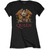 Queen Women's T-Shirt Classic Crest Black