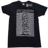 Joy Division Unisex T-Shirt Unknown Pleasures White On Black
