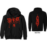 Slipknot Unisex Pullover Hoodie Sweatshirt Splatter (Back Print) Navy