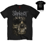 Slipknot Unisex T-Shirt Skull Group (Back Print)