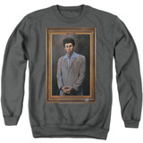 Seinfeld Kramer Portrait Adult Crewneck Sweatshirt Charcoal