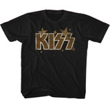 Kiss Stars Black Youth T-Shirt