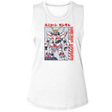 Gundam Unicorn D Mode White Women's Muscle Tank Top