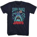 Jaws Swirly Water Navy T-Shirt