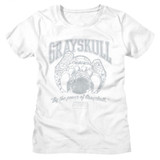 Masters of the Universe Grayskull Collegiate White Women's T-Shirt
