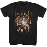 Twilight Cullen Family With Crest Black T-Shirt