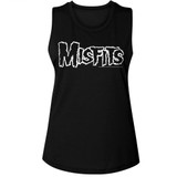 Misfits Logo Black Women's Muscle Tank Top