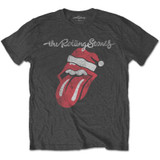 The Rolling Stones Unisex T-Shirt Santa Lick Charcoal