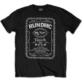 Run DMC Unisex T-Shirt Rock N' Rule Whiskey Label