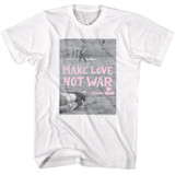 Woodstock Make Love Not War Poster White T-Shirt