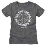 Woodstock Love Revolution Peace Sign Deep Heather Women's T-Shirt