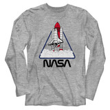NASA Triangle Gray Heather Long Sleeve Shirt