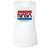 NASA Stripes White Women's Muscle Tank Top