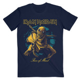 Iron Maiden Unisex T-Shirt Piece of Mind Gold Eddie
