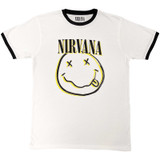 Nirvana Unisex Ringer T-Shirt Double Smiley