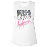 Kiss Animalize White Women's Muscle Tank Top T-Shirt