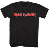 Iron Maiden 2 Color Logo Black Adult T-Shirt