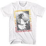 Lenny Kravitz Let Love Rule Border White Adult T-Shirt