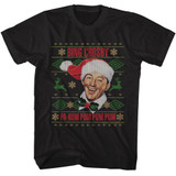 Bing Crosby Christmas Sweater Black Adult T-Shirt