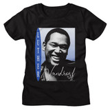 Luther Vandross Smiling Photo Black Women's T-Shirt